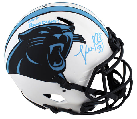 Panthers Luke Kuechly "KP" Signed Lunar Full Size Speed Proline Helmet BAS Wit