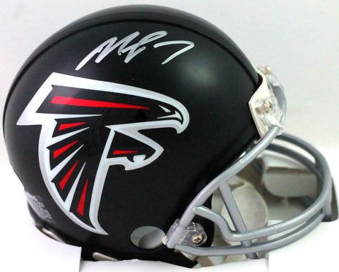 Michael Vick Autographed Atlanta Falcons Mini Helmet - JSA W Auth *Silver