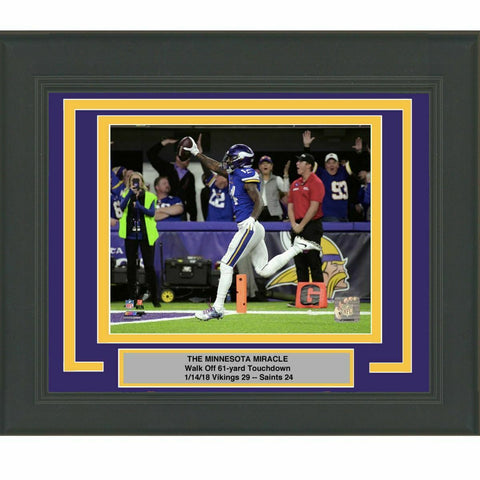 Framed STEFON DIGGS Minnesota Vikings Miracle 8x10 Photo Professionally Matted 4