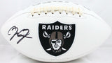 Josh Jacobs Autographed Las Vegas Raiders Logo Football-Beckett W Hologram