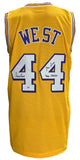 Jerry West Signed Custom Yellow Basketball Jersey Mr Logo Mr Clutch PSA ITP