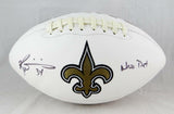 Ricky Williams Autographed Saints Logo Football w/ Who Dat - JSA Witness Auth