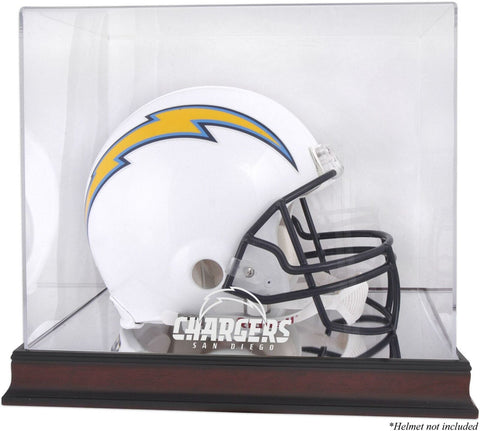 Chargers Mahogany Helmet Logo Display & Mirror Back - Fanatics