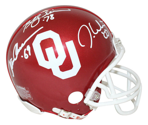 Oklahoma Sooners Signed Mini Helmet Owens Sims & White Heisman BAS 31351