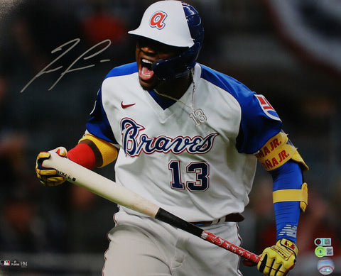 Ronald Acuna Autographed/Signed Atlanta Braves 16x20 Photo Beckett BAS 34435