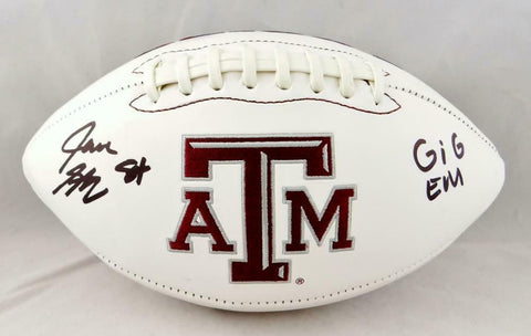 Jace Sternberger Autographed Texas A&M Aggies Logo Football w/ Gig Em-JSA W Auth