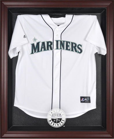 Mariners Mahogany Framed Logo Jersey Display Case Authentic