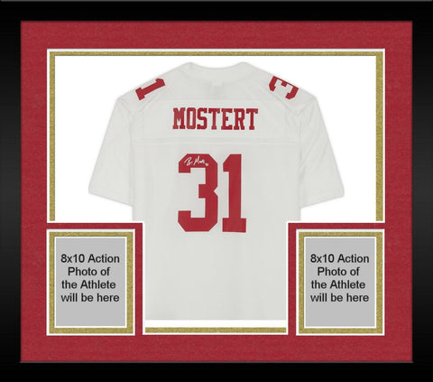 Framed Raheem Mostert San Francisco 49ers Autographed White Proline Jersey