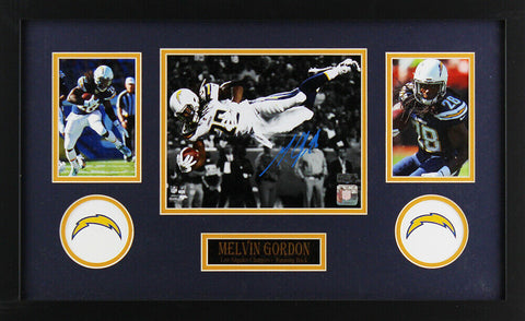 Melvin Gordon Signed Los Angeles Chargers Framed 8x10 Spotlight NFL Photo