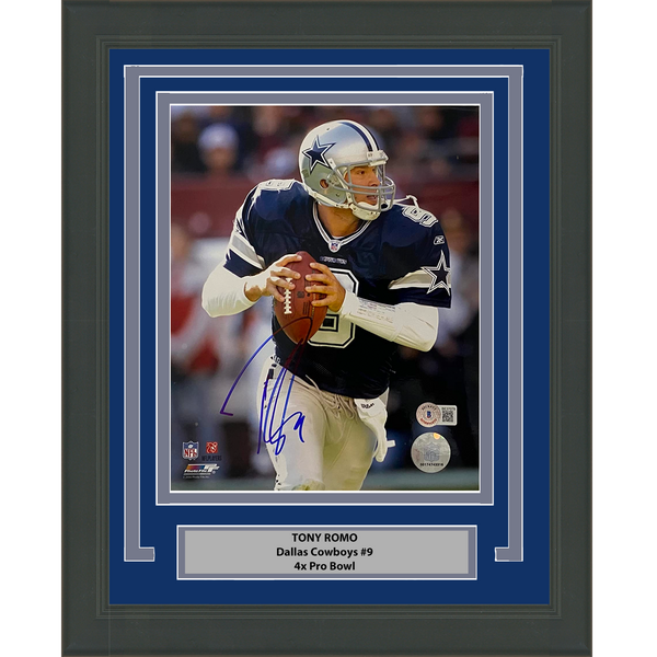 Framed Autographed/Signed Tony Romo Dallas Cowboys 8x10 Photo Beckett –  Super Sports Center