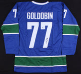 Nikolay Goldobin Signed Canucks Jersey (Beckett) Vancouver Right Wing #77 Jersey