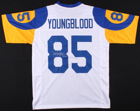Jack Youngblood Signed Custom Los Angeles Rams Jersey (Schwartz) 7xPro Bowl D.E