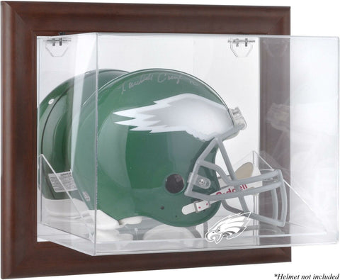 Eagles Brown Framed Wall-Mountable Logo Helmet Case - Fanatics