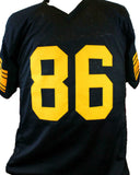 Hines Ward Signed Black w/ Yellow # Pro Style Jersey-BeckettW Hologram *Black *8