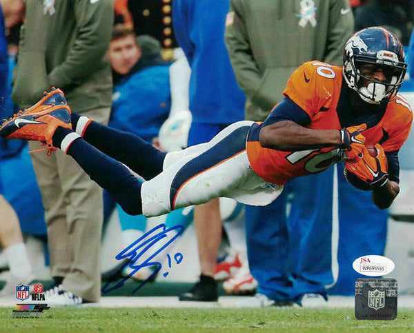 Emmanuel Sanders Autographed/Signed Denver Broncos 8x10 Photo JSA 14524 PF