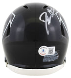 Falcons Deion Sanders Signed 90-92 TB Speed Mini Helmet w/ Silver Sig BAS Wit