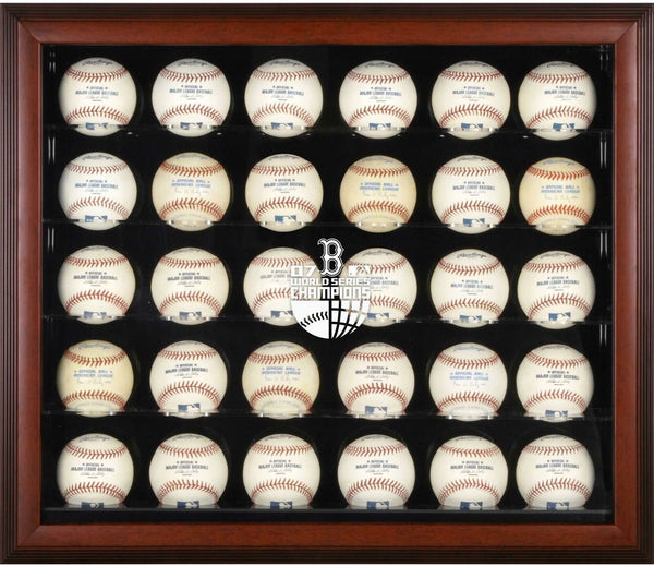 Boston Red Sox 2007 World Series Champs Logo Mahogany Framed Display Case