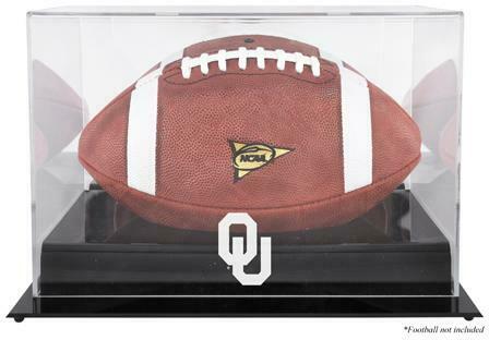 Oklahoma Sooners Black Base Football Logo Display Case-Fanatics