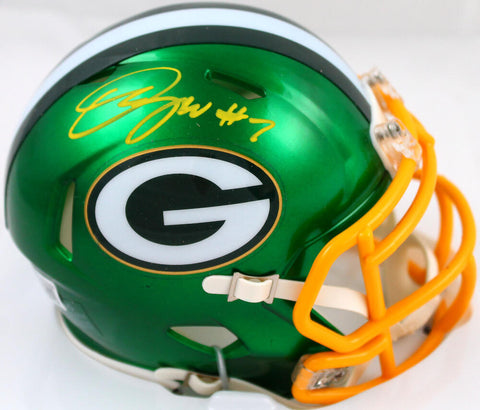Quay Walker Autographed Green Bay Packers Flash Speed Mini Helmet-Beckett W Holo