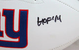 Michael Strahan Autographed New York Giants Logo Football w/HOF-Beckett W Holo