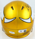 Cris Carter Autographed Minnesota Vikings Flash Speed Mini Helmet-Beckett Holo