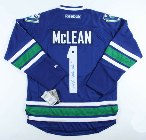 Kirk McLean Signed Vancouver Canucks Reebok NHL Jersey "Captain Kirk" (COJO COA)