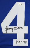 Lenny Moore "HOF 75" Authentic Signed Blue Pro Style Jersey Autographed BAS Wit