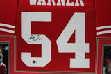 FRED WARNER (49ers red SKYLINE) Signed Autographed Framed Jersey Beckett
