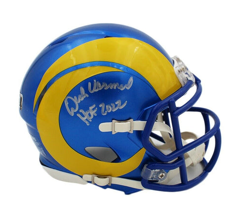 Dick Vermeil Signed Los Angeles Rams Speed Eclipse NFL Mini Helmet - "HOF 22"