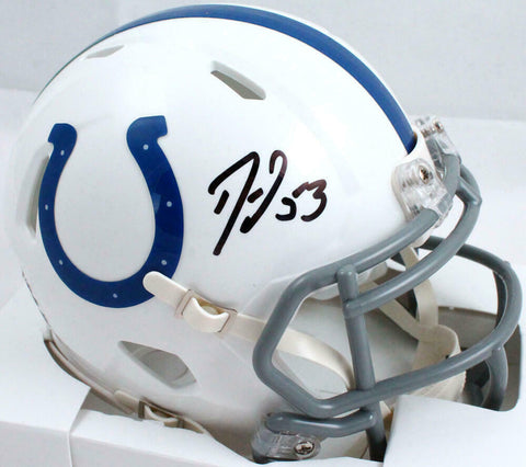 Darius Leonard Autographed Indianapolis Colts Speed Mini Helmet- JSA W *Black