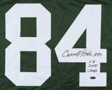 Carroll Dale Signed Packers Jersey Inscribed SB I+ II Champs (Playball Ink Holo)