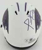 Todd Heap Signed Baltimore Ravens Lunar Eclipse Speed Mini Helmet (Beckett) T.E.