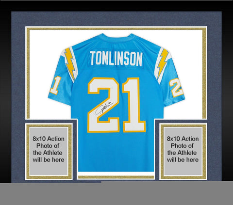FRMD LaDainian Tomlinson Chargers Signed Mitchell & Ness Powder Blue Auth Jersey