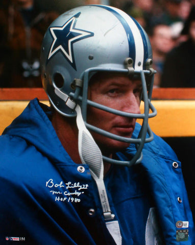 Bob Lilly Signed Cowboys 16x20 Close Up Photo w/Mr. Cowboy HOF-Beckett W Holo