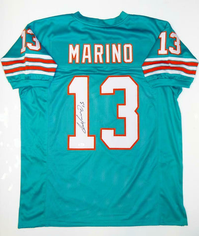 Dan Marino Autographed Teal Pro Style Jersey- JSA Witnessed Auth