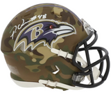 PATRICK QUEEN Autographed Baltimore Ravens Mini Camo Helmet FANATICS