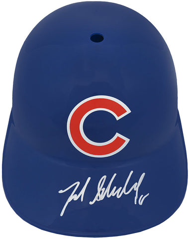 Frank Schwindel Signed Chicago Cubs Replica Souvenir Batting Helmet - (SS COA)