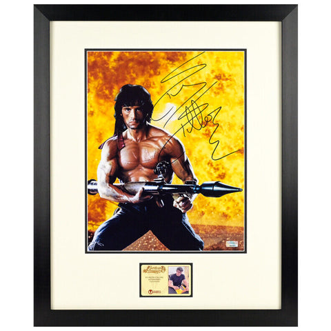 Sylvester Stallone Autographed Rambo 11x14 Framed Photo