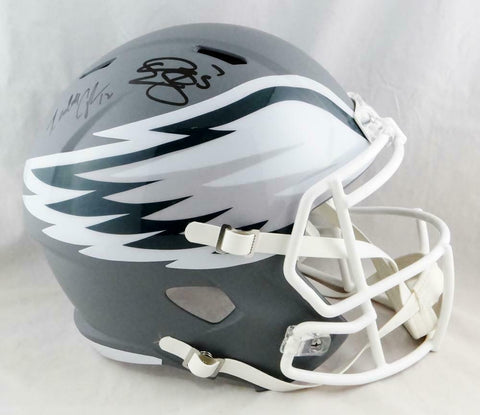 McNabb/Cunningham Autographed Eagles F/S AMP Speed Helmet-JSA W Auth *Black