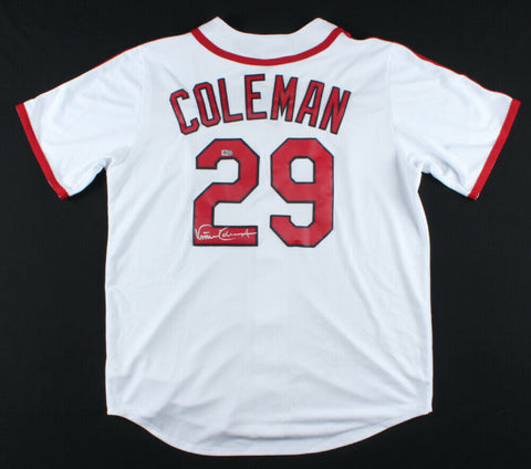 Vince Coleman Signed Cardinals Majestic MLB Cooperstown Jersey (MLB Hologram)