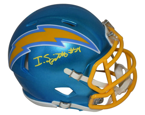 ISAIAH SPILLER SIGNED LOS ANGELES CHARGERS FLASH SPEED MINI HELMET BECKETT
