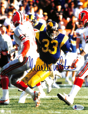 Rams Charles White Authentic Signed 8x10 Photo versus Falcons Autographed BAS
