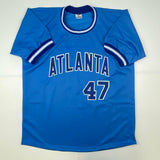 Autographed/Signed Tom Glavine Atlanta Light Blue Baseball Jersey JSA COA Auto