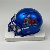 Autographed/Signed Matthew Stafford Rams Super Bowl LVI Mini Helmet Fanatics COA