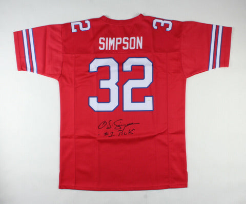 O. J. Simpson Signed Buffalo Bills Jersey Inscribed "#1 Pick" (JSA COA) 1973 MVP