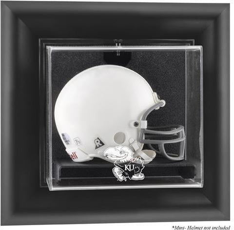 Kansas Jayhawks Black Framed Wall-Mountable Mini Helmet Display Case