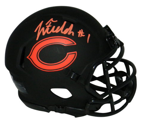 JUSTIN FIELDS AUTOGRAPHED SIGNED CHICAGO BEARS ECLIPSE SPEED MINI HELMET BECKETT