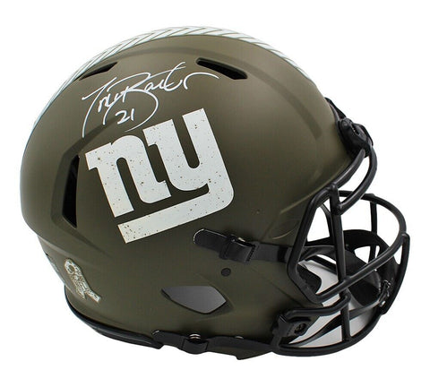 Tiki Barber Signed New York Giants Speed Full Size Salute to Service NFL Helmet