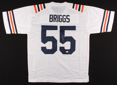 Lance Briggs Signed Chicago Bears White Jersey (JSA COA)7xPro Bowl(2005-2011) LB