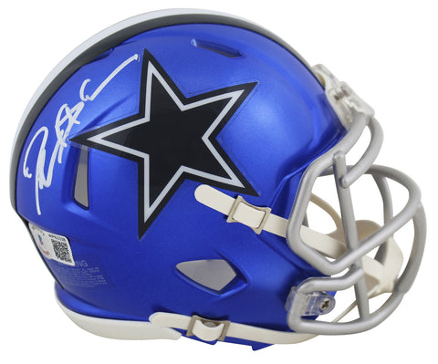 Cowboys Deion Sanders Authentic Signed Flash Speed Mini Helmet BAS Witnessed